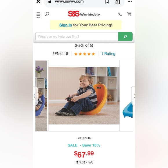 Blue Kids Play Bucket Seat - Picture 6 of 7